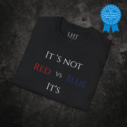 "It's Not Red vs. Blue It's The 1% vs. You" | Protest Shirt
